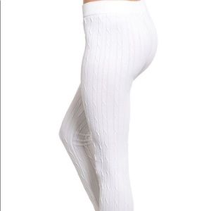 American Apparel Cream Cable Knit Acrylic Leggings